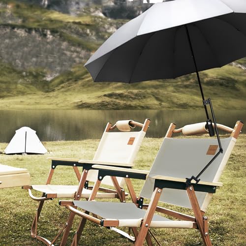 XLINGZA UPF 50+ Beach Umbrella with Adjustable Universal Clamp - style: Auto/L