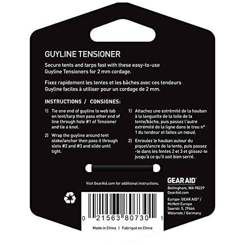 GEAR AID Guyline Tensioner Use to Quickly Secure Tents, Tarps, and Set Up a Taut Clothesline at Camp - style: Guyline Tensioner