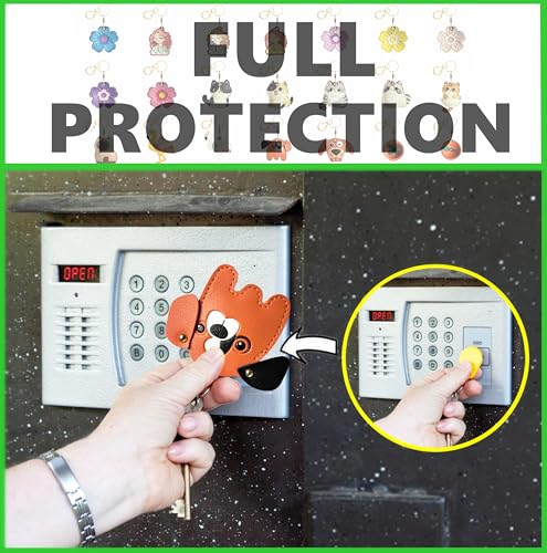 Leather Keychain holder Protective Case Compatible with Apple AirTag - color: Dog