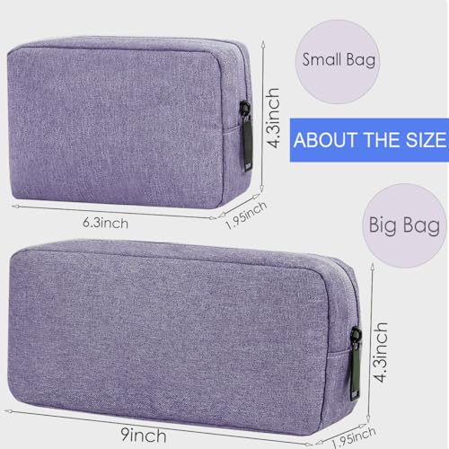 CAAORDKSO Small Cable Organizer Bag, Charger Organizer Case Pouch Travel Bag, Waterproof Electronics Accessories Case for USB, Cable, Cord, Charger, Phone, Power Bank, Earphone (Small-Purple) - color: Small-Purple, size: Small