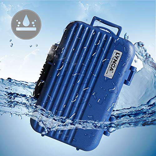 LYNCA 24 Slots Camera Memory Card Case Holder Water-Resistant Anti-Shock SD Card Case Holder Wallet for 8 SD Cards 4 CF Cards 12 Micro SD/TF Cards Storage Box, Compact Memory Cards Wallet (Blue) - color: Blue