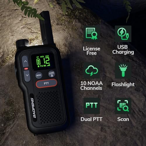 BAOFENG GT-18 Walkie Talkies for Kids Adults Ages 3-12 License Free, 3 Pack - color: Dark Black