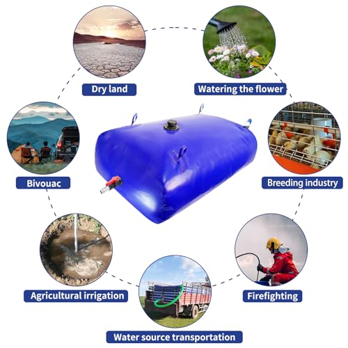 Aimery 240L/63.4Gallon Foldable Water Storage Bladder Portable Water Tank - size: 240L/63.4Gallon