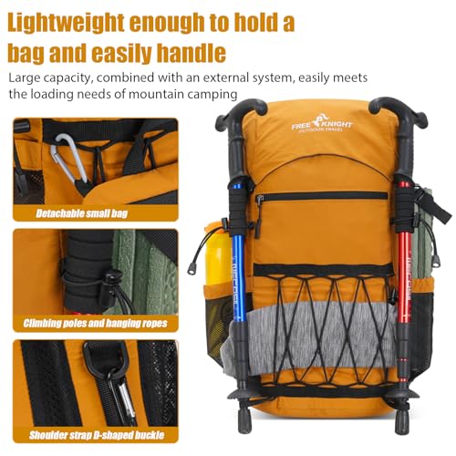 Bseash 30L Lightweight Hiking Backpack, Black | Waterproof, Outdoor Sport Travel Bag Daypack, For Cycling Climbing Skiing - color: Black