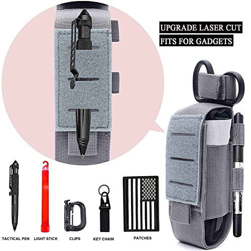 Upgrade Laser Cut 1000D Molle Torniquet Pouch, Tactical Medical Tourniquet Pouch Holster - color: Pouch Only-GREY
