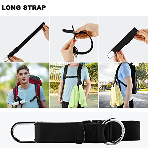 Elastic Jacket Gripper Travel Strap with D-Ring Hooks and Buckle, Suitcase Straps Belts Travel Accessories, Makes Your Hands Free - color: Black