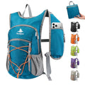 14L Small Hiking Backpack, Packable Travel Daypack for Men Women | Lightweight, Quick-Access Phone Pocket, Breathable, Water Resistant, Adjustable Straps, Emergency Whistle, Commuting Cycling - color: Lake Blue