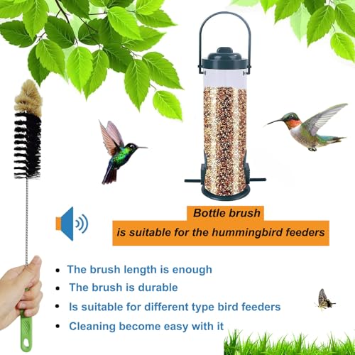 16" Water Bottle Brush for Cleaning, Dokpod Long Handle Bottle Cleaner Brush, Narrow Bottles Scrubber Brushes, Hummingbird Feeder Cleaning Brushes, Cup Cleaner Brushes, for Meat Grinder, for Pipe - color: Black 1 Pack