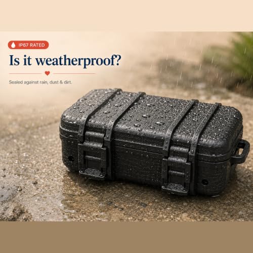 Family1st Weatherproof Magnetic Case for GPS Tracker Device for Vehicles, AirTag, Key Holder Under Vehicles, Weatherproof Heavy Duty Twin Magnets