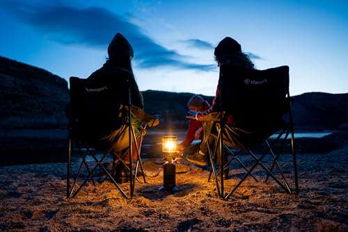Stansport Propane Mantel Lantern – Outdoor Light with Adjustable Brightness, Carry Handle, Ventilated Hood, High-Output, Portable, for Emergency, Backpacking, Camping – Mantels Included - style: Single