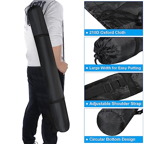 PATIKIL 51 Inch Tripod Monopod Case Bag, 2 Pack Nylon Camping Foldable Tripod Carry Case Storage Bag with Shoulder Strap for Outdoor Travel, Black - size: 50 Inch