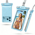 wellhouse Waterproof Phone Pouch, Waterproof Phone Case for iPhone 16 15 14 13 12 Pro Max XS Samsung, IPX8 3D Cellphone Dry Bag Beach Essentials (1 Pack - Light Blue7.0, 7 inch) - color: 1 Pack - Light Blue7.0"