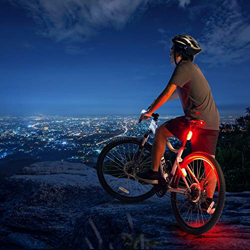 Bike Tail Light USB Rechargeable by Apace - Super Bright 100 Lumens LED Bicycle Rear Light Easily Clips on as a Red Taillight for Optimum Cycling Safety