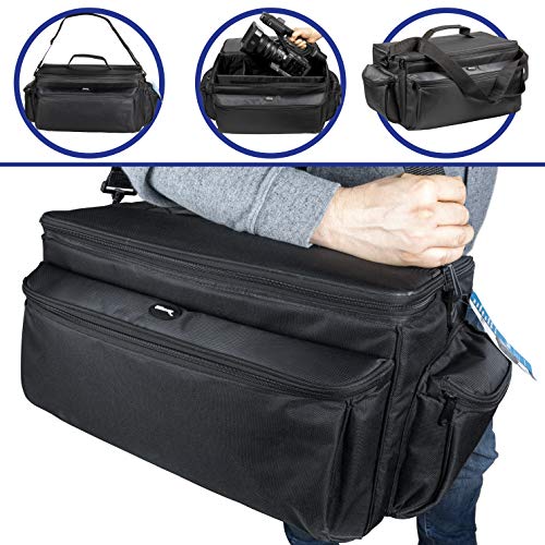Ultimax’s Extra Large, Water-Resistant Gadget Bag Compatible With Camcorders and Accessories for Panasonic AG-AC160, AC30, AC90A, AC130A, AF100, HVX200, UX90, UX, 180HC-X1000, HC-X1, And More - size: Extra Large