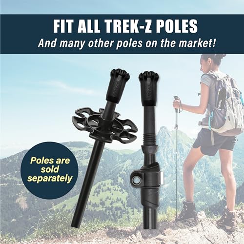 Trekology Trekking Pole Accessory Set – Bundle Tips for Concrete & Flat Roads – Durable Replacement Tips for Hiking Poles, Walking Sticks & Trekking Poles - size: 4Tips & 2Snow Baskets
