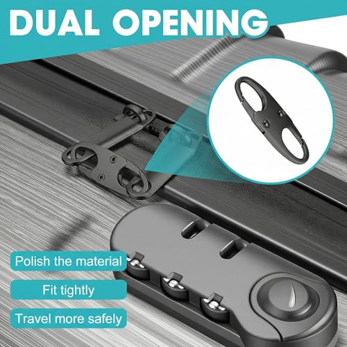 8 Pcs Lpuioey Anti Theft Zipper Clips, Double Opening Small Carabiner Clips, Zinc Alloy Zipper Pull Replacement for Backpack, Luggage, Purse, Suitcase, Travel Essentials & Security Accessories, Black - color: Black(8)