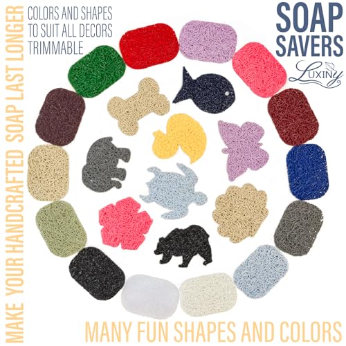 Soap Savers for Bar Soap, American Made by Luxiny, Lifts Soap in Soap Dishes & Shower Soap Holders -Handmade Soap Lasts Longer -Made from Plant Based Materials (Raspberry) - color: Raspberry