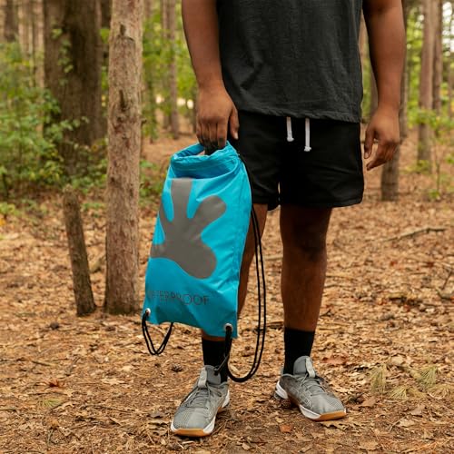 geckobrands Embark 10L Drawstring Backpack – Waterproof, Lightweight Dry Bag for Beach, Hiking, and Light Water Activities - color: Green/Navy