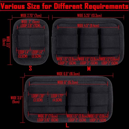 3 Piece EDC Elastic Bag Insert Pouch Panel Hook Backed Accessories Holder, Tactical Backpack Insert Modular Organizers and Storage Pouch - color: Green