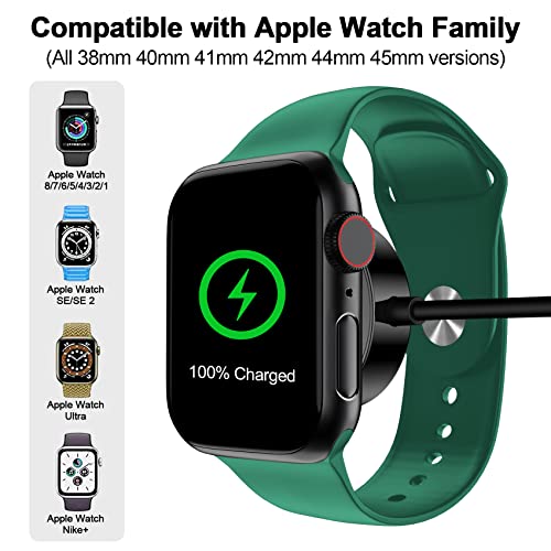 2026 Upgraded for Apple Watch Charger Magnetic USB C Fast Charging Cable | Wireless iWatch Chager Cable Dual-Chip Compatible with Apple Watch Series Ultra/SE/11/10/9/8/7/6/5/4/3/2-3.9FT,Black - color: Black, size: 1.2M