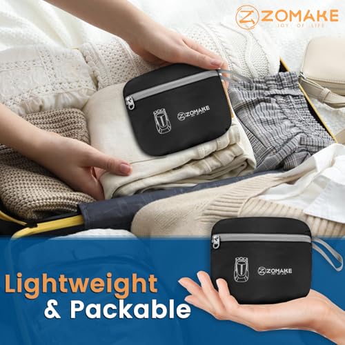ZOMAKE Lightweight Packable Backpack 25L, Foldable Hiking Daypack - color: Black B, size: 25L