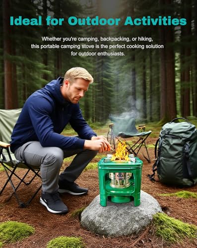 Camping Picnic Burner Furnace, Efficient Portable Camping Stove, Backpacking Oil Stoves Cooker Cookware, Handy Outdoor Portable Kerosene Stove (Square) - size: Square