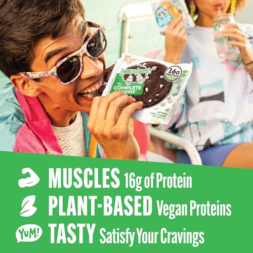 Lenny & Larry's Complete Protein Cookie, [Choc-O-Mint], Chewy Soft Baked, 16g Plant Protein, Vegan, Non-GMO, High Fiber, [4 Ounce] Cookie,(Pack of 24) - size: 4 Ounce (Pack of 24)