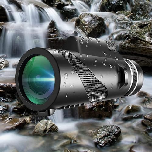 Monocular-Telescope 80x100 High Powered Monoculars High Definition for Adults High Powered with Smartphone Adapter Telescope Wildlife Bird Watching Travel Camping Hiking-Black - color: Green