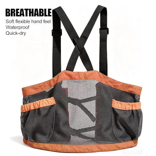 Lightweight Hiking Vest Bag, Multi‑Pocket Adjustable Running Chest Pack, Utility Outdoor Vest Pouch for Women, Men & Kids - color: Red