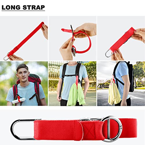 Elastic Jacket Gripper Travel Strap with D-Ring Hooks and Buckle, Suitcase Straps Belts Travel Accessories, Makes Your Hands Free - color: Red