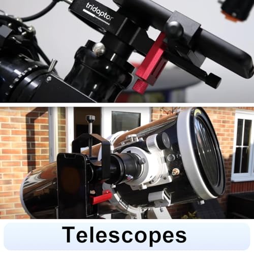 tridaptor - Universal Phone Scope Digiscoping Adapter|High-Precision XYZ Metal Telescope Mount 3-Axis Smartphone Holder for Spotting Scope Monocular Binos|Fits All Cell Phone Camera/Max 2.4" Eyepiece - color: Black 1
