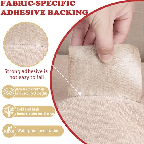 Gheeidau Linen Repair Tape 4x70 Inch Self-Adhesive Couch Patch Repair Fabric Patch for Furniture,Sofas,Cushion,Chairs,Bags,Linen Goods(Off-White) - color: Off-White