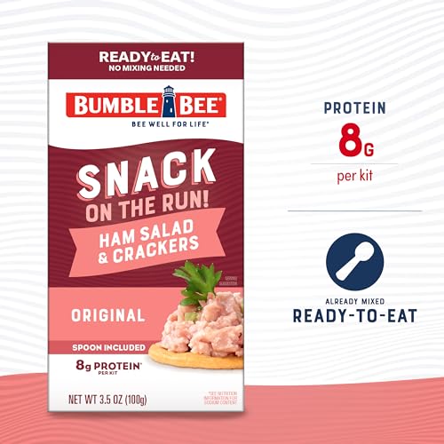 Bumble Bee Snack On The Run! Ham Salad Kit (Pack of 12) - size: 3.5 Ounce (Pack of 12)