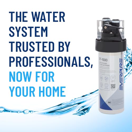 Pentair Everpure EF-1500 Full Flow Drinking Water System, EV985800, NSF Certified to Reduce Lead, Includes Filter Head, Cartridge, and All Hardware, 1,500 Gallon Capacity, 0.5 Micron - size: 1,500 Gallon, style: System