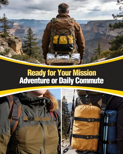 MOLLE Tactical Backpack Straps Rush Tier System Molle Attachment - color: Khaki 2pcs