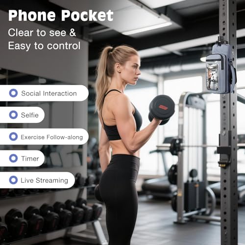MoKo Magnetic Gym Bag, Magnetic Water Bottle Holder with Clear Phone Pouch - color: Blue