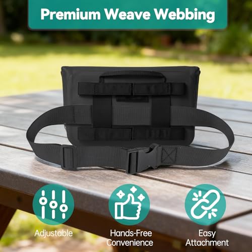 Nylon Strap with Buckle Compatible with Yeti Sidekick SideClick, 1.18" x 39.37" Adjustable Quick Release Buckle Strap, Attach to Dry Gear Case for Wear, Ideal for Outdoor Activities, Black