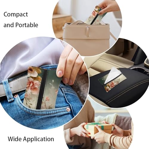 Flashideas Hummingbird Reusable Tissue Holder - Retro Rectangular Fabric Purse Zipper Enclosed Tissue Holder for Purse, Travel, Car, Office, Home - color: Hummingbird