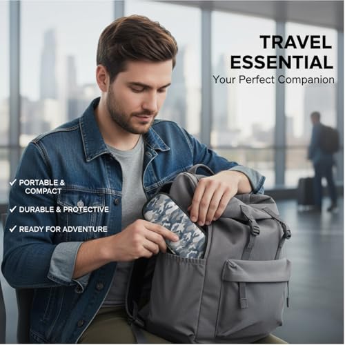 Toothbrush Travel Case for Oral-B Pro & iO & Smart Series, Sonicare ProtectiveClean, AquaSonic, Hard EVA Protective Storage Case with Detachable Hand Strap-Camouflage