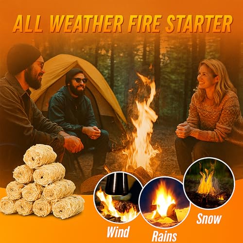 200 PCS Natural Wax & Sawdust Fire Starters | All-Weather Charcoal Starters for Campfires, Grill, Fire Pit, Indoor Fireplaces, BBQ, Wood Stove, Smoker - size: 200 PSC Fire Starter