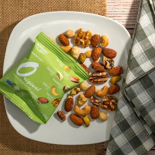 Daily Gourmet Nuts - Unsalted Mixed Nuts Snack Packs/Individually Wrapped Snacks/Nut Snacks/No Peanuts/Healthy Trail Mix Individual Packs/Deluxe Assorted Snacks / 48 Packs - size: 1 Ounce (Pack of 48)