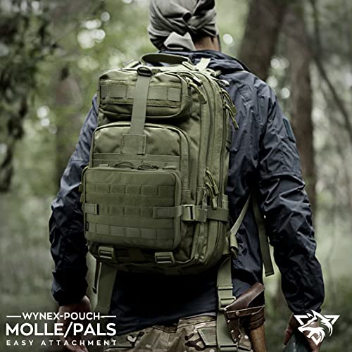 WYNEX Tactical Admin Molle Pouch, Medical EDC EMT Utility Bag Shell Design Attachment Pouches 1000D Nylon Hiking Belt Bags - color: Army Green