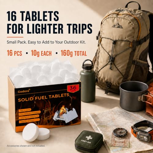 Solid Fuel Tablets - Compact Size, High Energy, Safe and Reliable - size: 36