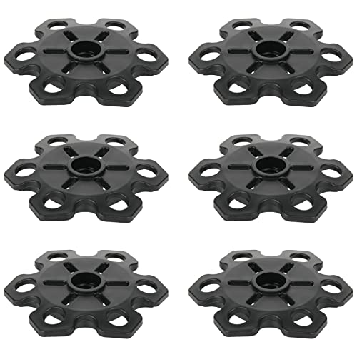 Cosmos 6 Pcs Trekking Pole Replacement Tips Walking Stick Tips Ski Poles Basket Snowflake Basket Mud Ski Basket Powder Baskets Rubber Feet Replacement Accessory for Hiking, Climbing, Camping, Ski