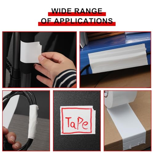WELSTIK Professional Duct Tape 3 Pack,1.88" x 30 yd Waterproof Tape Fabric Coloured Gaffer Tape for Repairs, DIY, Crafts, Indoor and Outdoor Use,White - color: White