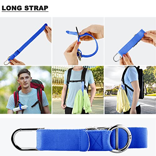 Elastic Jacket Gripper Travel Strap with D-Ring Hooks and Buckle, Suitcase Straps Belts Travel Accessories, Makes Your Hands Free - color: Blue