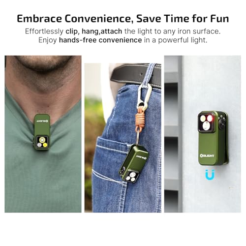 OLIGHT Oclip Pro Rechargeable EDC Clip-on Flashlight, OD Green - color: OD Greeen