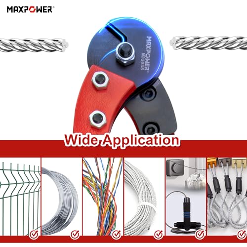 MAXPOWER Wire Cutters, 24-Inch Heavy Duty Wire Rope Cutter, Heavy Duty Strength Steel Cable Cutter for Hard Wire Ropes, Stainless Steel Wires - size: 24"