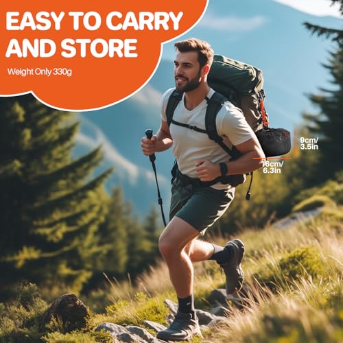 FUNYKICH 1.2L Camping Kettle with Carry Bag, Portable Stovetop Tea Kettle Fast Heating Boiling Hot Water for Open Fire, Lightweight Coffee Pot with Anti-Scald Handle for Outdoor Hiking Picnic Travel - size: 1.3 Quarts
