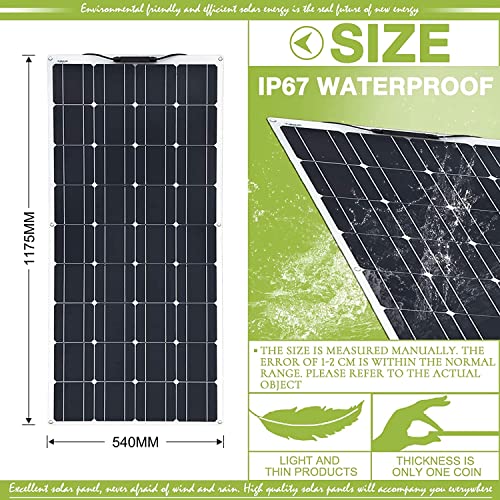 1000 Watt Solar Panel Kit, with Inverter & Charge Controller(40A) 2pcs 500 Watt Flexible Monocrystalline Solar Panel kit Photovoltaic Module for 12-48V Battery Charging Car Battery Camper RV - color: Milky white